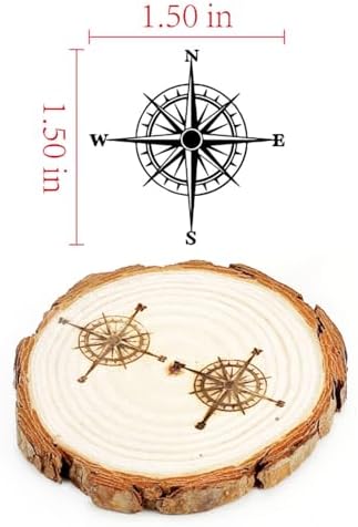 AIMOADO 1.5" Compass Branding Iron for Wood Hats Steak & Burgers - Image 2