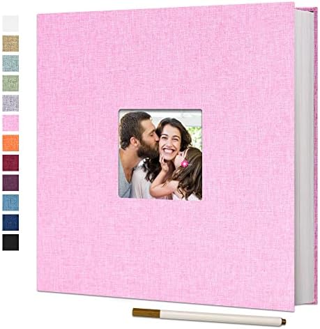Vienrose Large Self Adhesive Photo Album with Window 13x12.6 60 Pages Pink by Vienrose
