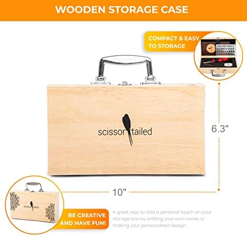 Premium Wood Burning Kit 43PCS, Dual Power Mode Wood Burner Pen Tool with 36Tips & Accessories All In A Wood Storage Case - Complete Gift For An Effortlessly Mastering The Art Of Pyrography - Image 4