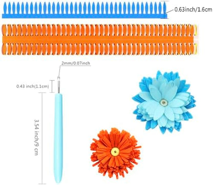 FAZHBARY Quilling Paper Flowers Kit Colorful 6 Set Petal Paper Quilling Strips Bulk and Paper Quilling Tools for Beginners DIY Handmade Art Crafts - Image 2
