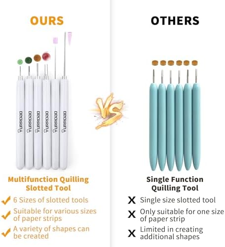 6-Piece Multi-Size Quilling Pen Set for 3mm-10mm Paper Strips, White - Image 3