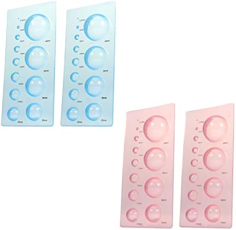 ARTIBETTER 4 Pcs Paper Quilling Mould Set in Abs Plastic Half Sphere Shapes for 3D Paper Crafting Durable Lightweight Quilling Tools for Beginners and Kids by ARTIBETTER