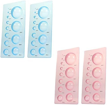 ARTIBETTER 4 Pcs Paper Quilling Mould Set in Abs Plastic Half Sphere Shapes for 3D Paper Crafting Durable Lightweight Quilling Tools for Beginners and Kids by ARTIBETTER