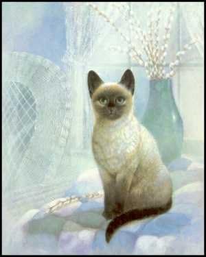 DSC Siamese Cat - Paper Tole 3D Decoupage Craft Kit Size 8x10 inches K51129 by DSC
