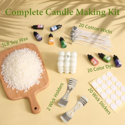 SAEUYVB 5 lbs Soy Candle Wax for Candle Making,Natural Soy Wax Pellets - Image 2