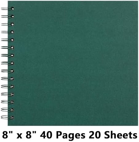 DIY Scrapbook Photo Album,40 Pages,8x8 Inch,Dark Green - Image 5
