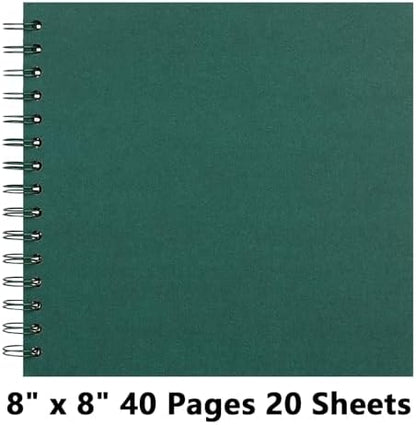 DIY Scrapbook Photo Album,40 Pages,8x8 Inch,Dark Green - Image 5
