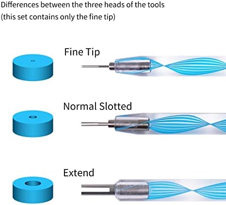 JUYA Fine-Tip Quilling Tools Set, 4-Piece Slotted Rolling Tools, Blue - Image 4