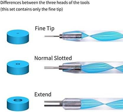 JUYA Fine-Tip Quilling Tools Set, 4-Piece Slotted Rolling Tools, Blue - Image 4