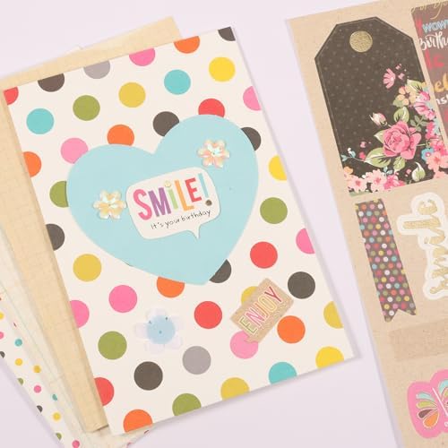 32Pcs Paper Card Making Kits - DIY Greeting Card Kit - Colorful Handmade Card Making Supplies - Cards Birthday Invitation - Warm Card Making Kits - Thank You Birthday Mother's Day Congradulation - Image 6
