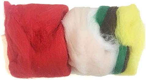 Szecl Santa Claus Wool Felting Kit Tool Supplies with Gift Box, Christmas Needle Felting Kit Beginner DIY Non Finished Poked Set Xmas Ornaments, 4Pcs Needles, 2Pcs Eyes, Felting Foam Mat, Instruction - Image 7