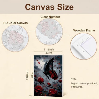 Gemozaic 4 Pack Gothic Paint by Numbers Kit for Adults with Frame & Easel - Image 2