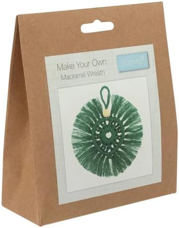 Trimits Make Your Own Macramé Decoration Kit, Festive Green Wreath by Unknown