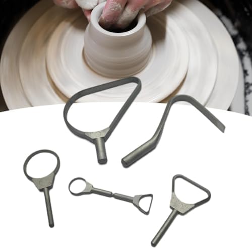 Sclmgo 5 Pieces Clay Sculpting Tools, Tungsten Steel Shaping Pottery Trimming Tools for Carving, Scraping and Creating Textures for Beginners, Adults, Students - Image 4