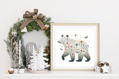 HKLIOPU Stamped Cross Stitch Kits - Animal Floral Embroidery Starter Kit for Adult Beginners, 11CT Needlepoint Cross-Stitch Patterns Dimensions Kit Arts and Crafts 12x16 inch - Image 5