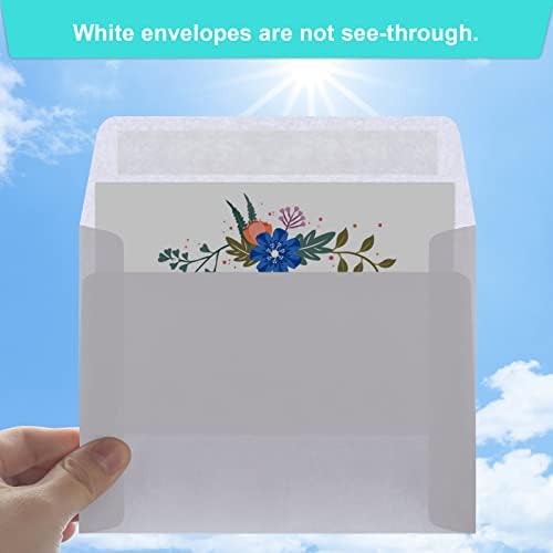 140 Packs Invitation Envelopes, A2 Envelopes White, Postcard Envelopes, Envelopes for 4.5x5.5 Cards, Envelopes for Invitations, Envelopes Self Seal for Photos RSVP, Greeting Cards - Image 4
