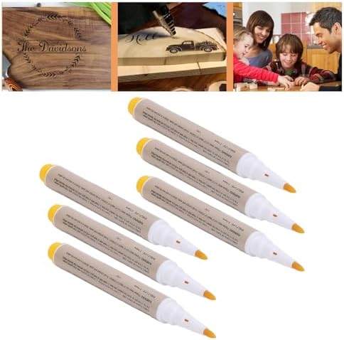 Tbest 6Pcs Wood Burning Pen Kit Pyrography Marker Set Scorch Tools for Beginners Projects Wood Burning PenWood The Marker Scorch Pen Gently Then The The Draw Shake The Effect The - Image 4