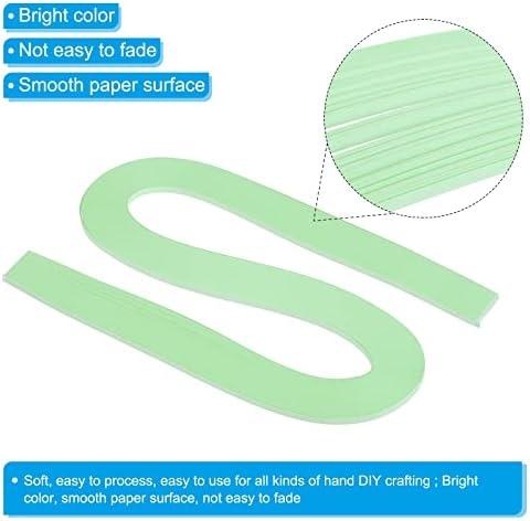 PATIKIL Quilling Strips Paper 120pcs 1/8"(3mm) 54cm Origami Paper Quilling Strip for Art DIY Hand Craft Christmas Mint Green - Image 3