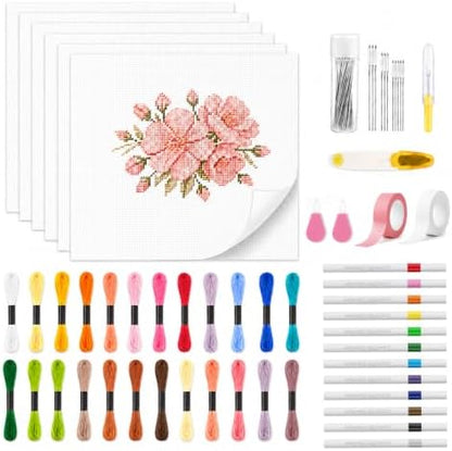 Zplontya 58PCS Needlepoint Canvas Starter Kit for Needlepoint&Cross Stitch by Simplechoicesimplelife