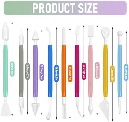 18PCS Double Ended Clay Sculpting Tools Set for Air Dry Polymer Clay Craft - Image 2