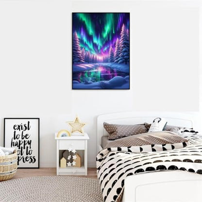 TCDZMYGS Aurora Paint by Numbers Kit for Adults Beginner,Landscape Adult Paint by Number Kits on Canvas Without Frame,DIY Acrylic Oil Painting by Numbers Kits for Home Wall Decor 12x16 inch - Image 4