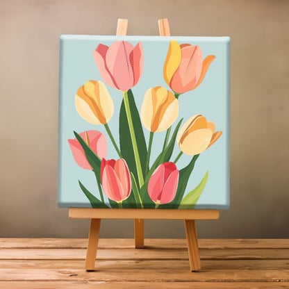 Natuyalo Framed Paint by Numbers for Adults - Colorful Flowers DIY Adult Paint by Number Kits Easy Acrylic Painting by Numbers for Beginners Art Craft Kits for Adults (12x12 Inch, Framed) - Image 2
