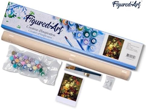 Figured'Art Paint by Numbers Kit for Adults Flowers from France 16"x20" - Craft Art Painting DIY Kit Rolled Canvas Without Frame - Image 5