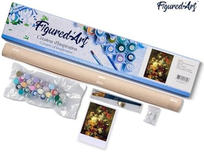 Figured'Art Paint by Numbers Kit for Adults Flowers from France 16"x20" - Craft Art Painting DIY Kit Rolled Canvas Without Frame - Image 5