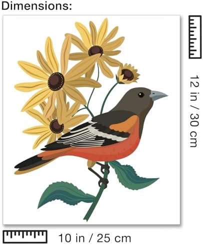 CraftLab Painting Kit - Acrylic Paint by Numbers, Brushes, Canvas, Oriole & Black Eyed Susans - Image 5