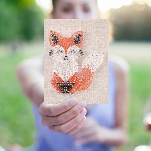 WEBEEDY DIY String Art Kit Fox Craft Kit Creative Animal String Art Craft Kits for Adult Beginners Christmas Holiday Home Wall Table Decorations Gift - Image 5