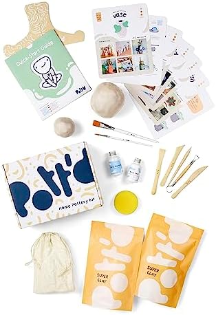 Pott'd Pottery Kit, Air Dry Clay Kit for Adults & Beginners - Image 5