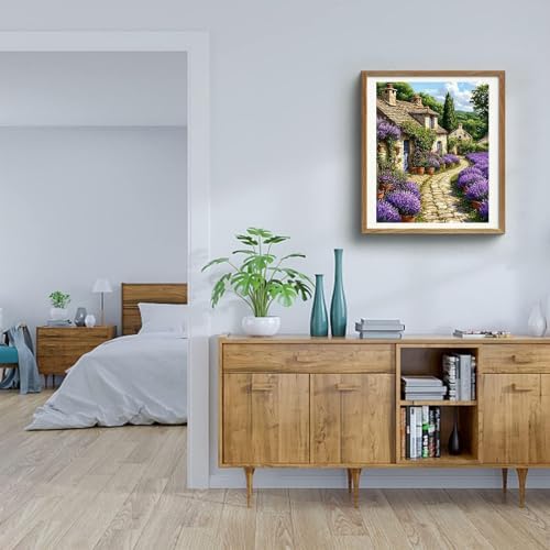 xackcme Landscape Paint by Numbers for Adults - House Paint by Number on Canvas Without Frame, DIY Scenery Oil Painting for Gift Home Wall Decor (16x20 inch) - Image 5