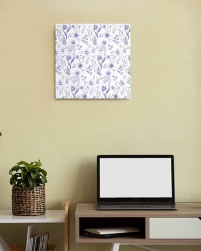 Sunteeny Paint by Number for Adults Beginner Spring Flowers Purple Orchids Plant Leaves DIY Digital Oil Painting by Numbers Picture Drawing On Canvas Framed 16"x16" - Image 2