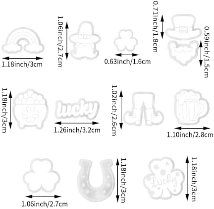 St. Patrick's Day Polymer Clay Cutters Set - 12pcs Lucky Shamrock Leprechaun Shapes for DIY Earring Jewelry Making, Soft Clay Crafts & Holiday Supplies - Image 3