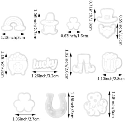 St. Patrick's Day Polymer Clay Cutters Set - 12pcs Lucky Shamrock Leprechaun Shapes for DIY Earring Jewelry Making, Soft Clay Crafts & Holiday Supplies - Image 3