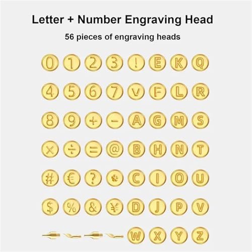 Wood Burning Tool with Letters Alphabet 56Pieces Wood Carving Set Burning Kit Ergonomic Craft Tools Symbol Number Hot Stamps - Image 6