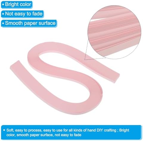 PATIKIL 360pcs Quilling Strips Paper 3/16"(5mm) 21"(54cm) Origami Paper Quilling Strip for Art DIY Hand Craft Christmas, Light Pink - Image 3