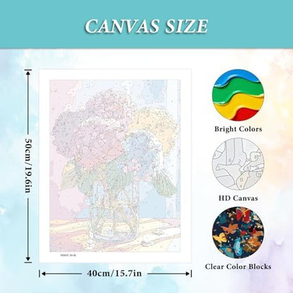 AIBOERL Paint by Numbers Kit for Adults Beginner,Flowers,12X16In - Image 5