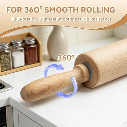 Professional Clay Rolling Pin, 17 Inch Non-Stick Clay Roller for Pottery and Slab Making –Duty Pottery Tool with Ergonomic Handles, Essential for Art Studios - Image 4