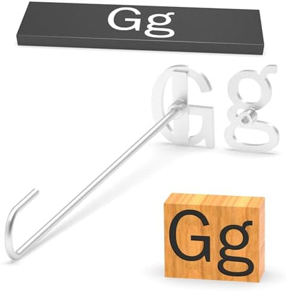 2Pcs Letters Branding Iron for Wood, Leather Branding Stamp (G g) by PKPKAUT