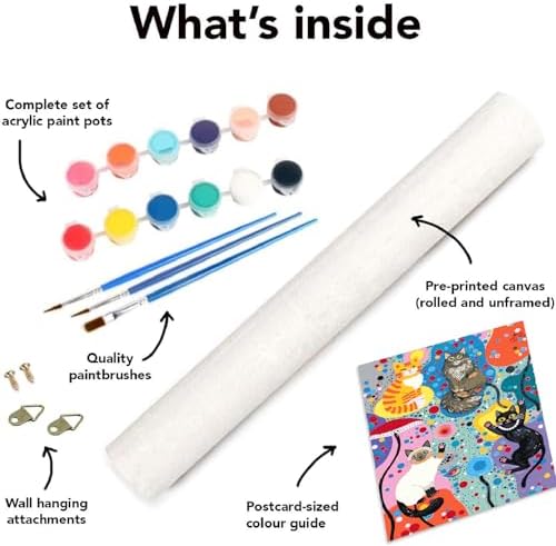 VIGEGU Cat Paint by Numbers Kit for Adults Beginner,Easy Adult Paint by Number Kits on Canvas DIY Painting for Beginners Art by Numbers for Home Wall Decor 16x20 Inch - Image 6