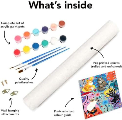 VIGEGU Cat Paint by Numbers Kit for Adults Beginner,Easy Adult Paint by Number Kits on Canvas DIY Painting for Beginners Art by Numbers for Home Wall Decor 16x20 Inch - Image 6