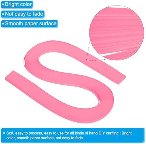 PATIKIL 120pcs Quilling Strips Paper 3/16"(5.2mm) 21"(54cm) Origami Paper Quilling Strip for Art DIY Hand Craft Christmas, Bright Peach Red - Image 3