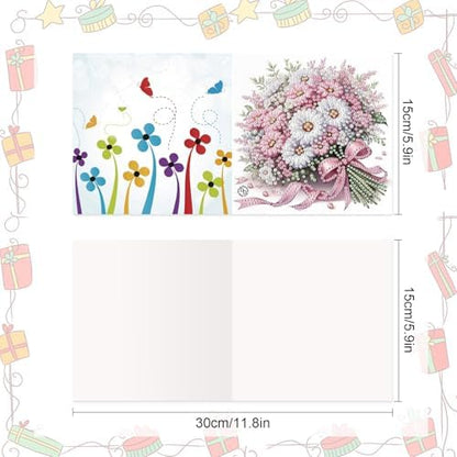 8 Packs Diamond Art Painting Greeting Card Kit Diamond Art Greeting Cards - Image 2