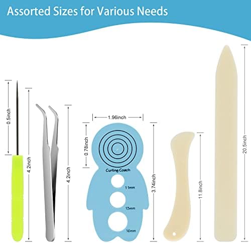 KITANIS 14 Pieces Paper Quilling Tools Slotted Kit, Assorted Sizes Rolling Curling Quilling Needle Pen for Art Craft DIY Paper Card Making Project Tools - Image 3