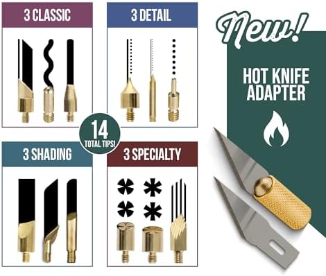 ArtSkills Wood Burning Tool Kit - Wood Burning Pen 14 Tips w/Hot Knife - Image 2