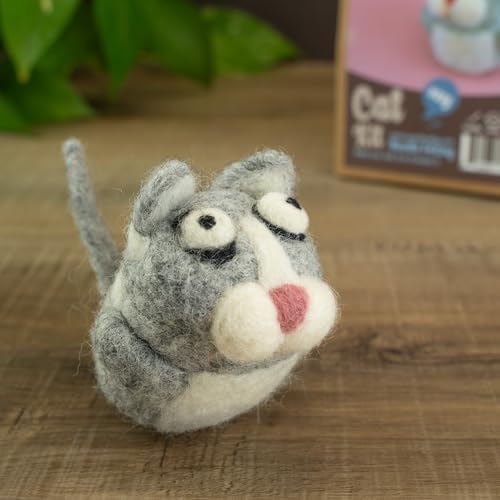 Woolbuddy Needle Felting Starter Kit (Cat) for Beginner & Adults with Tool - Image 2