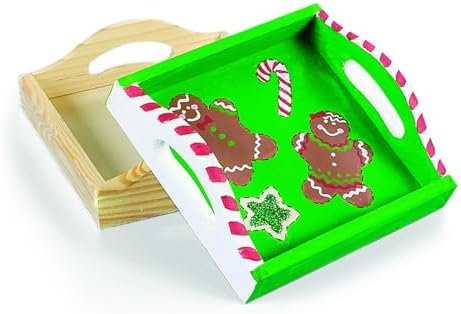 Fun Express Wooden Tray, Small Square, Set of 12 - Image 3