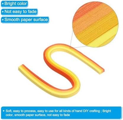 PATIKIL 120pcs Quilling Strips Paper 3/8"(10mm) 21" Origami Paper Quilling Strip for Art DIY Hand Craft Christmas, Gradient Yellow - Image 3