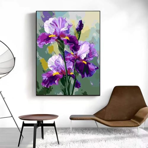 OJTOYART Lris Paint By Numbers Kit for Adults, Wall Decor 16 x 20 inch - Image 4